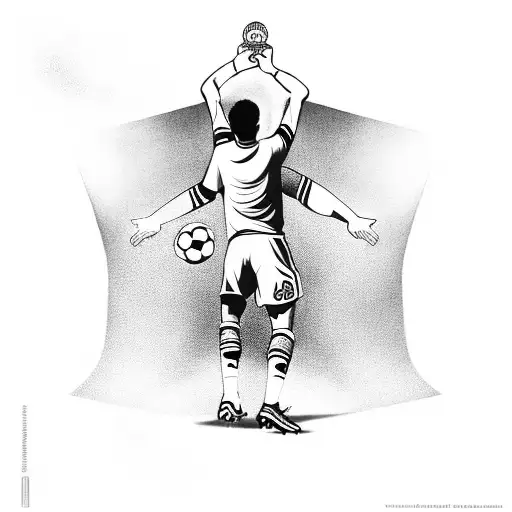 Soccer Right Back Celebrating A Victory