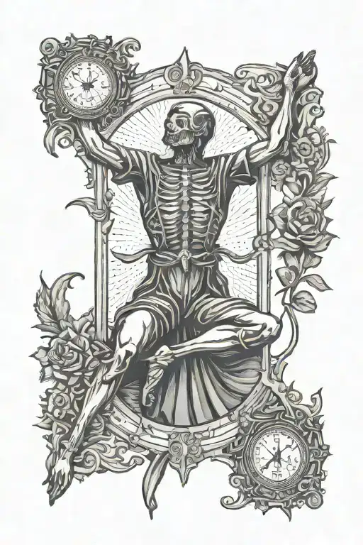 Hanged Man Tarot Card With No Background Or Words