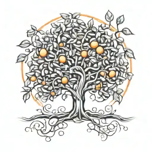 Orange Tree With Short Roots