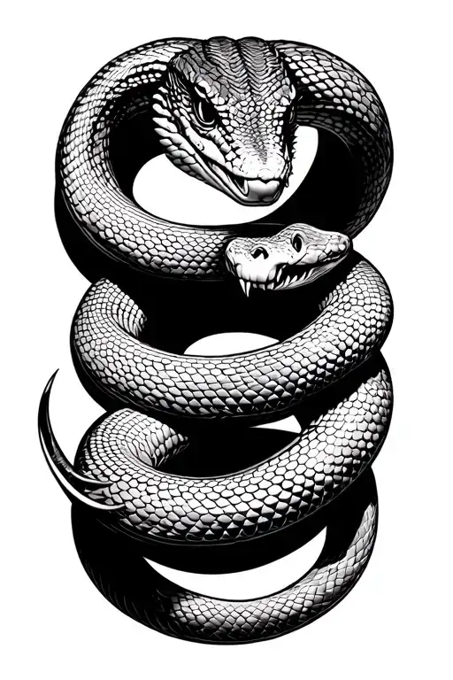 King Cobra Wrapped Length Wise Sexy