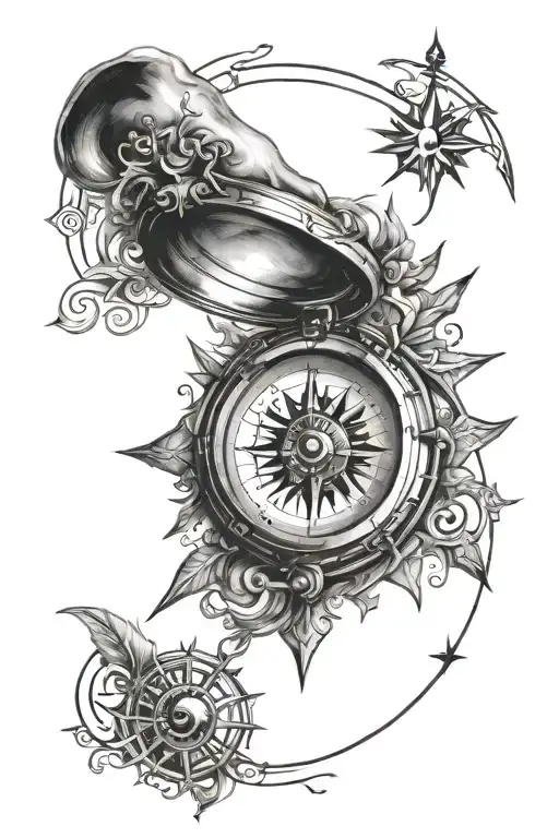 Compass With Eye Inside