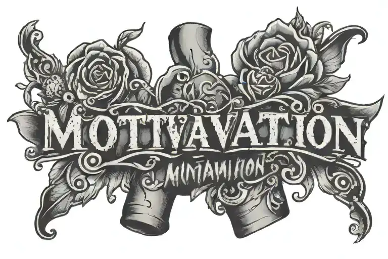 The Word Motivation On The Side Of The Hand Holding