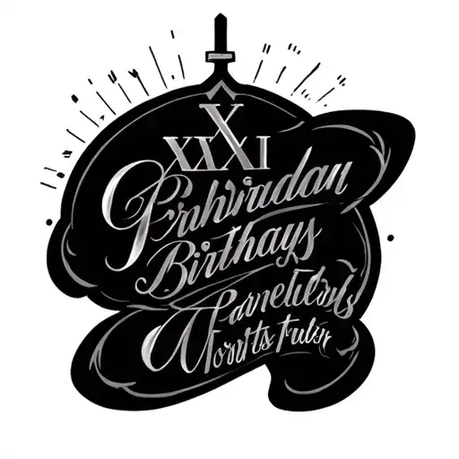 Parents Birthdays In Roman Numerals On My Chest With A Cool Design With It