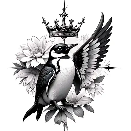 Crown Compass Penguin Dahlia Wings Puzzle