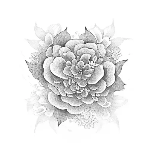 Floral Arrangement With Traditional Japanese Motifs