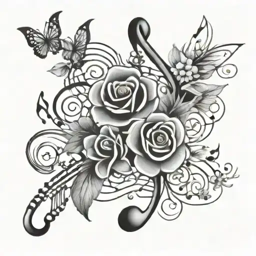 Music Notes Flowers 1996