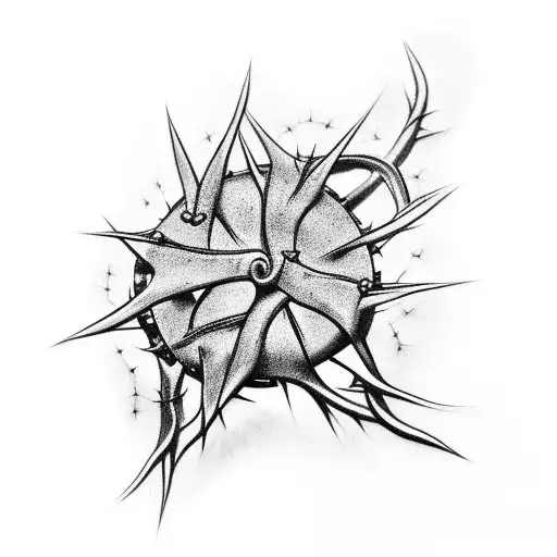 Crown Of Thorns Gothic Around Elbow