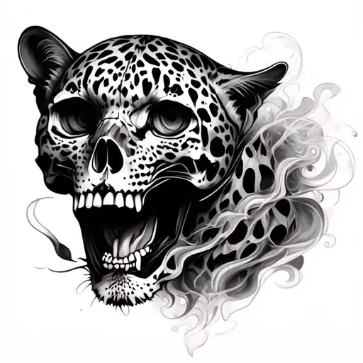 Smoked Skull And Leopard