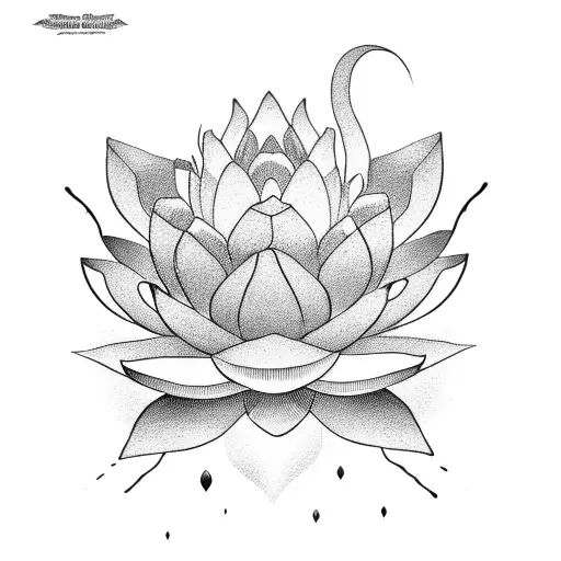 Lotus Flower In The Sun