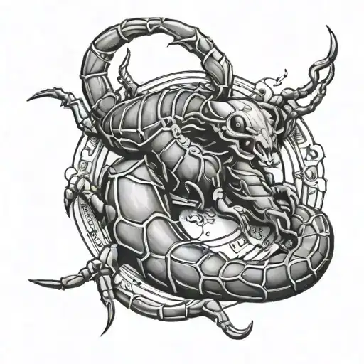 Scorpion Holding Libra Zodiac Sign