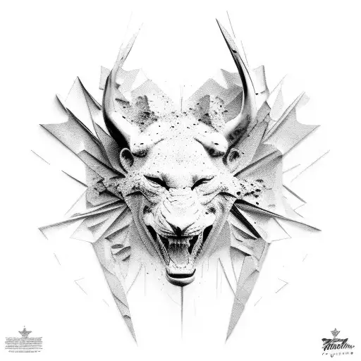 Broken Statue Of Animal