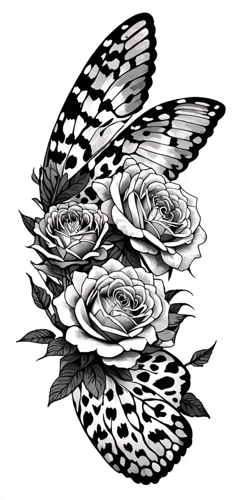 Leopardo Rosas Mandalas Maripos