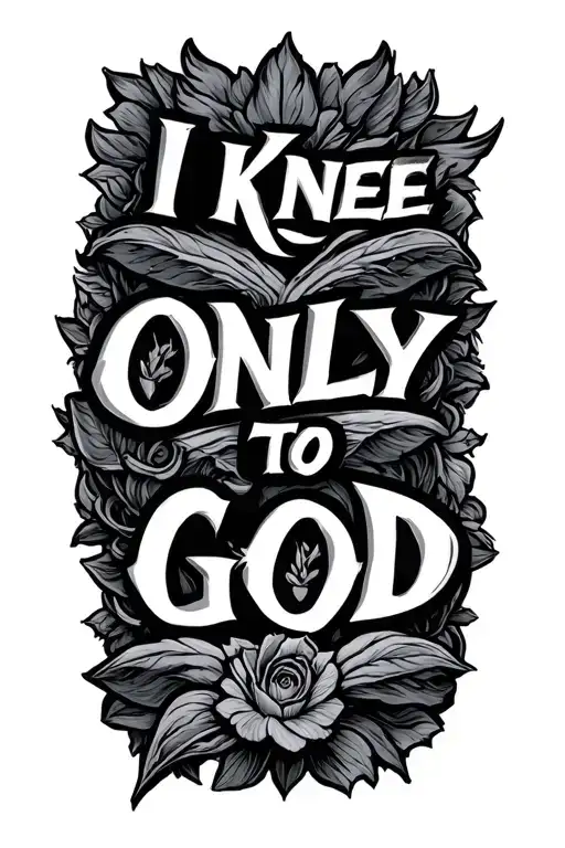 Writing Saying I Kneel Only To God