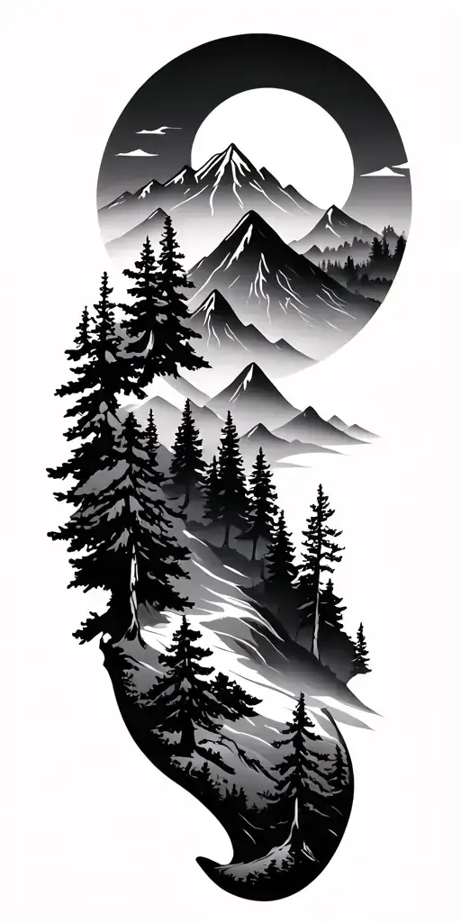 Trees And Mountains