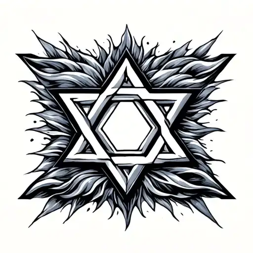Star Of David Formed By Waves