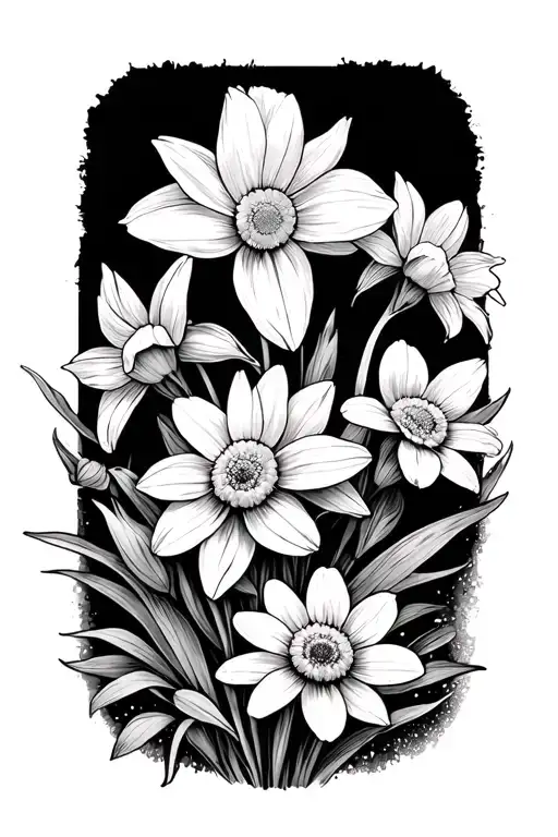 Daffodil And Daisy Bouquet