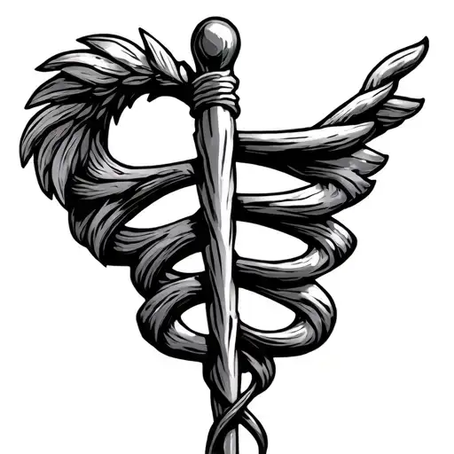 Rod Of Asclepius Symbol With 5708