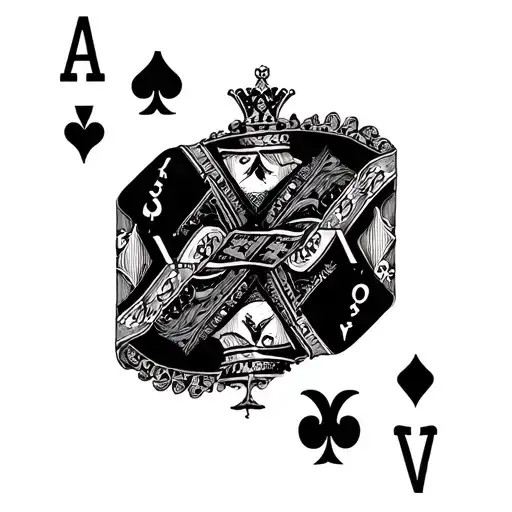 King Card Buring Into Queen Card Deck