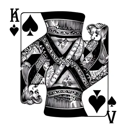 King Card Buring Into Queen Card