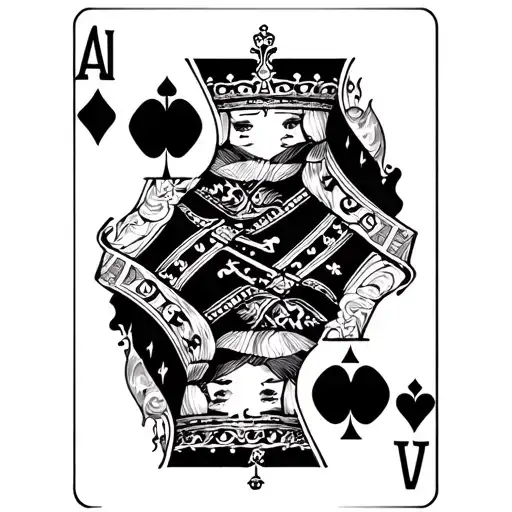 King Card Buring Into Queen Card