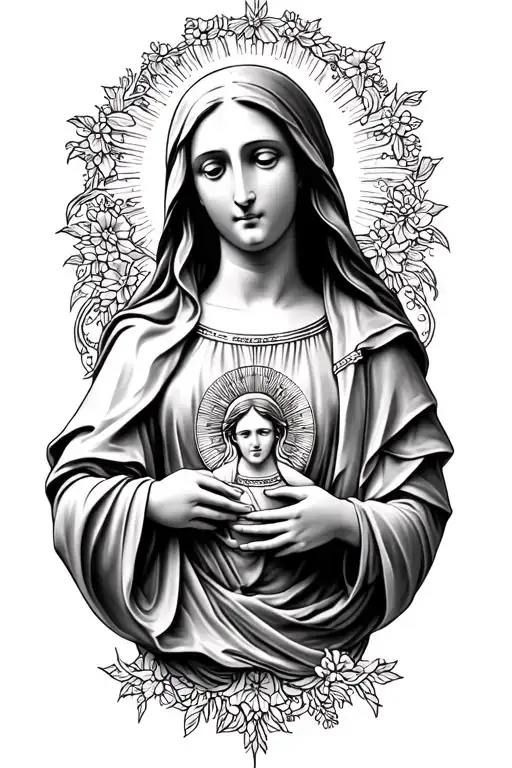 Virgin Mary Half Sleeve