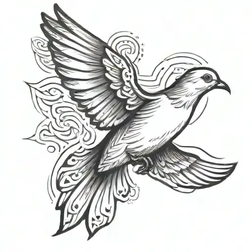 Small Dove Flying