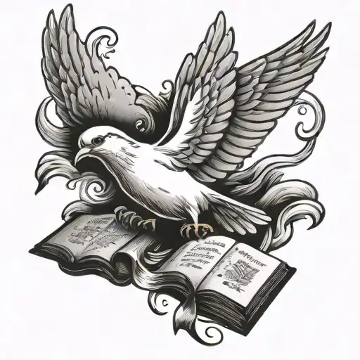 Bible Verse With Dove Flying