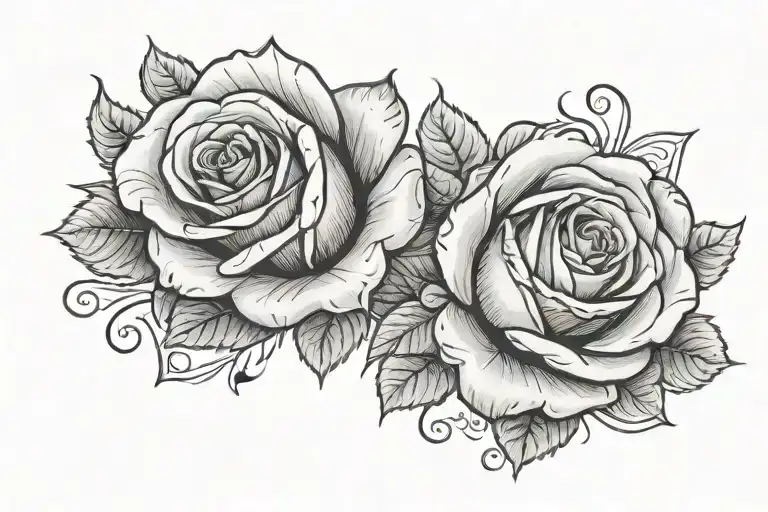 A Rose And A Thimble With The Name Of Yaya Et Chiffre