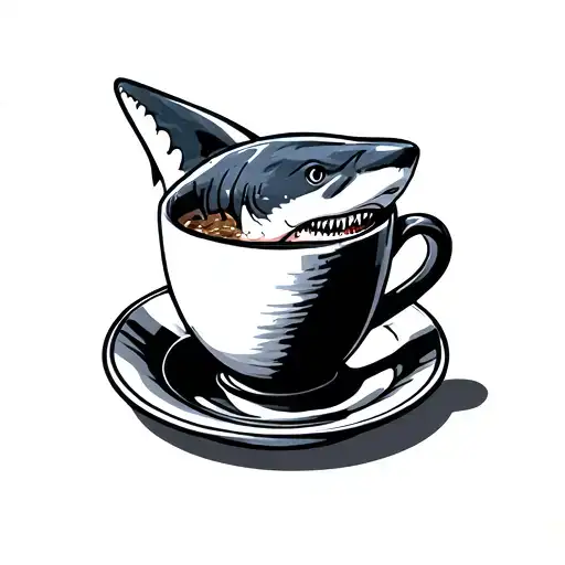 Shark In A Coffee Cup