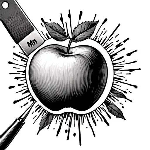 Apple Chef Knife Sewing Needle With Thred Spelling Mom