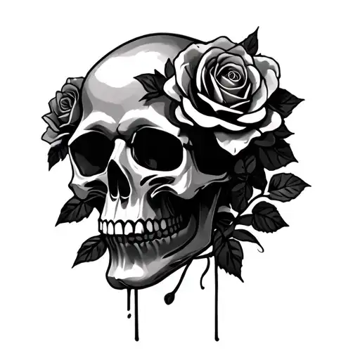 Skull With Roses