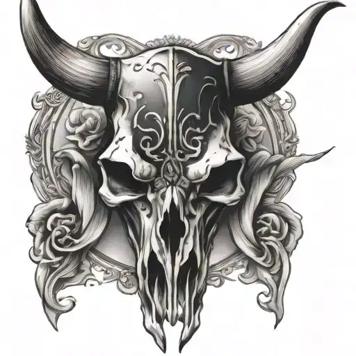 Classy Bull Skull