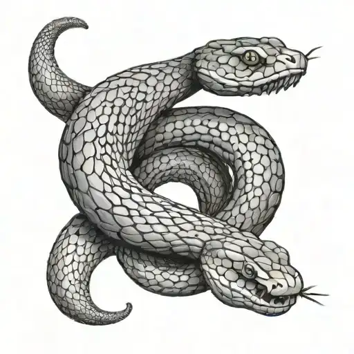 Snake Coiled Around Hand