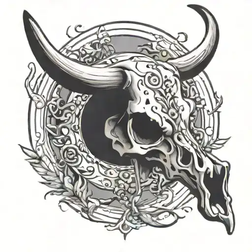 Longhorn Skull Minimal