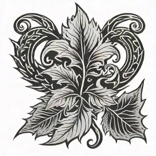 Viking Hemp Leaf Traditional Middle Ages