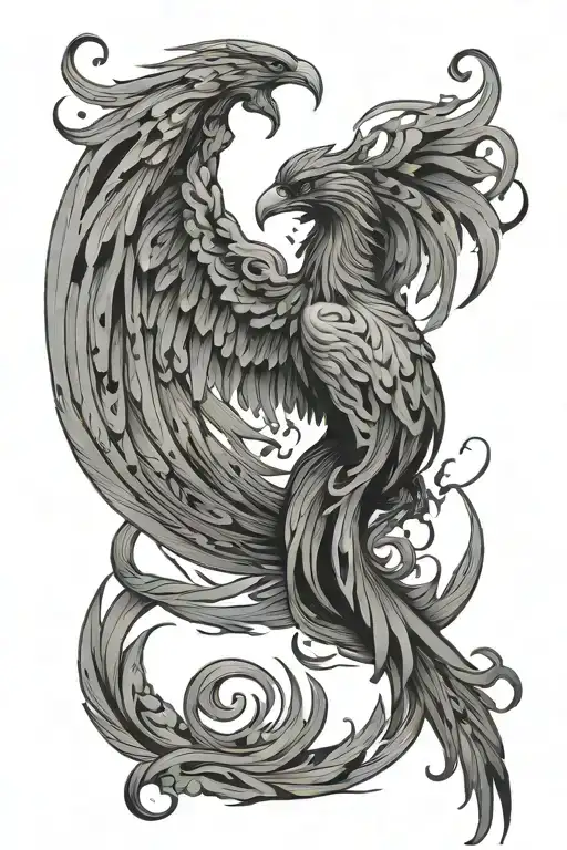 Phoenix Melted With Woman Body