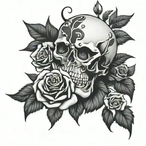 Skull And Roses