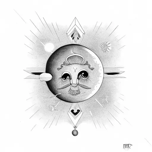 Initials M And K Plus The Sun Ant Moon