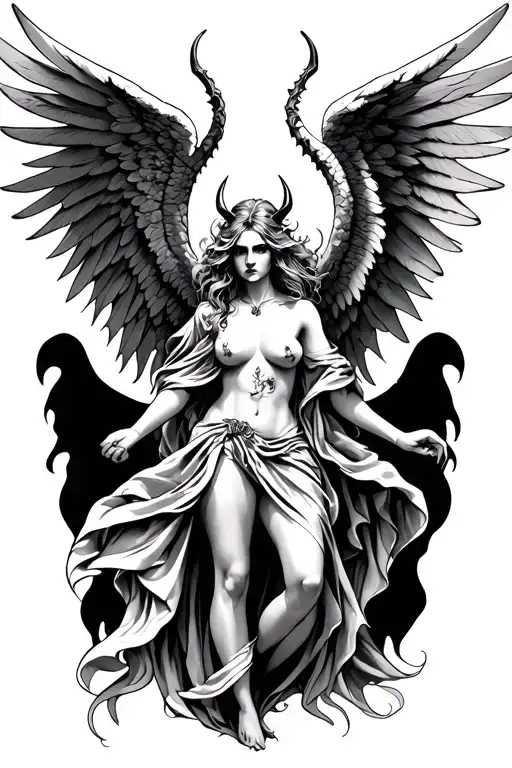 Angel With Demon Wings