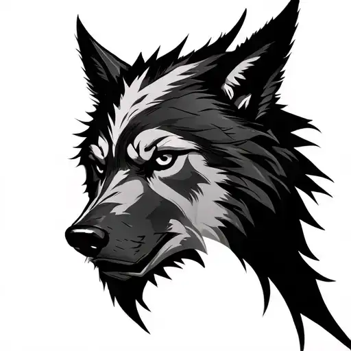 Half Spartan Warrior And Half Wolf Head