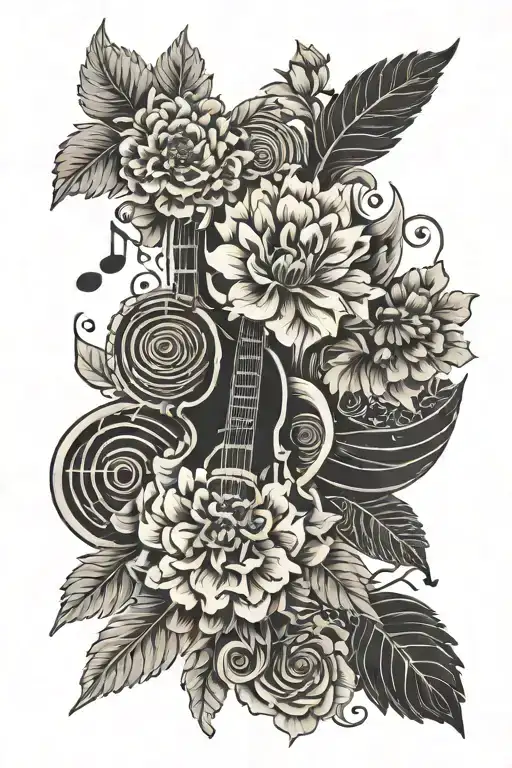 Marigold And Music Notes