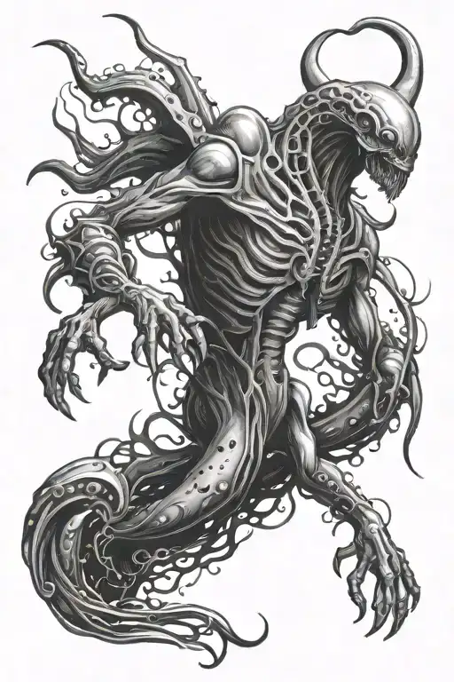 Alien Invasion Fighting Against A Kraken