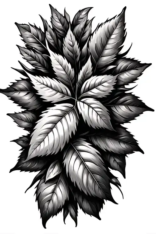 Arm Sleeve With Leaves Intertwined Symbolizing The Gospel Of Jesus