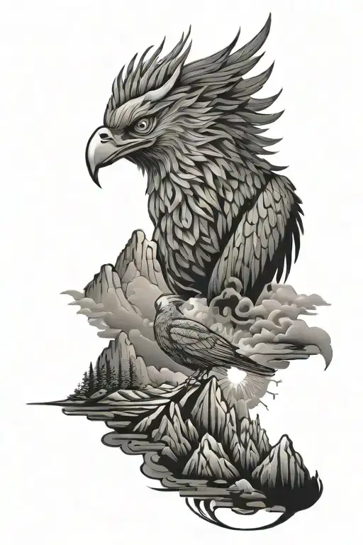 Sunrise Mountains Rising Phoenix From Fire