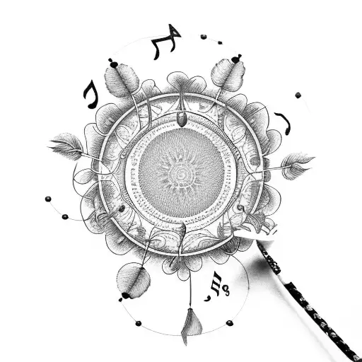 Music With Florals And A Dream Catcher