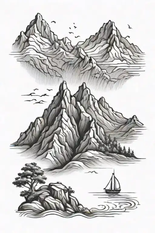 Mountain Turning Into Seaside