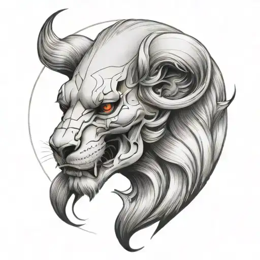Lion Skull Face