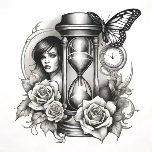 Partner In Time With Hourglass