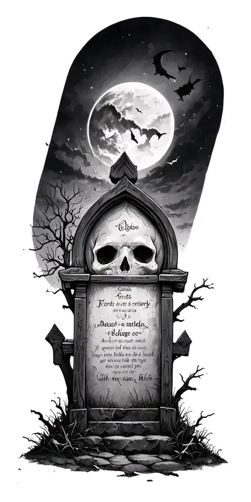 Creepy Graveyard Scene