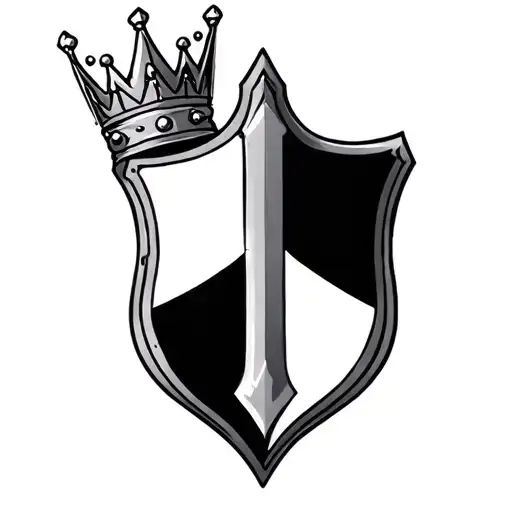 A Shield With A Cross In The Middle And A Crown On Top